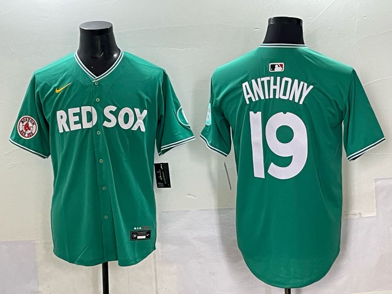 Men 2025 Boston Red Sox #19 Anthony Drak Green Joint Name Nike MLB Jersey 037